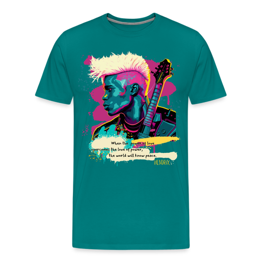 Power of Love - 2-Sided Men's Premium T-Shirt - teal