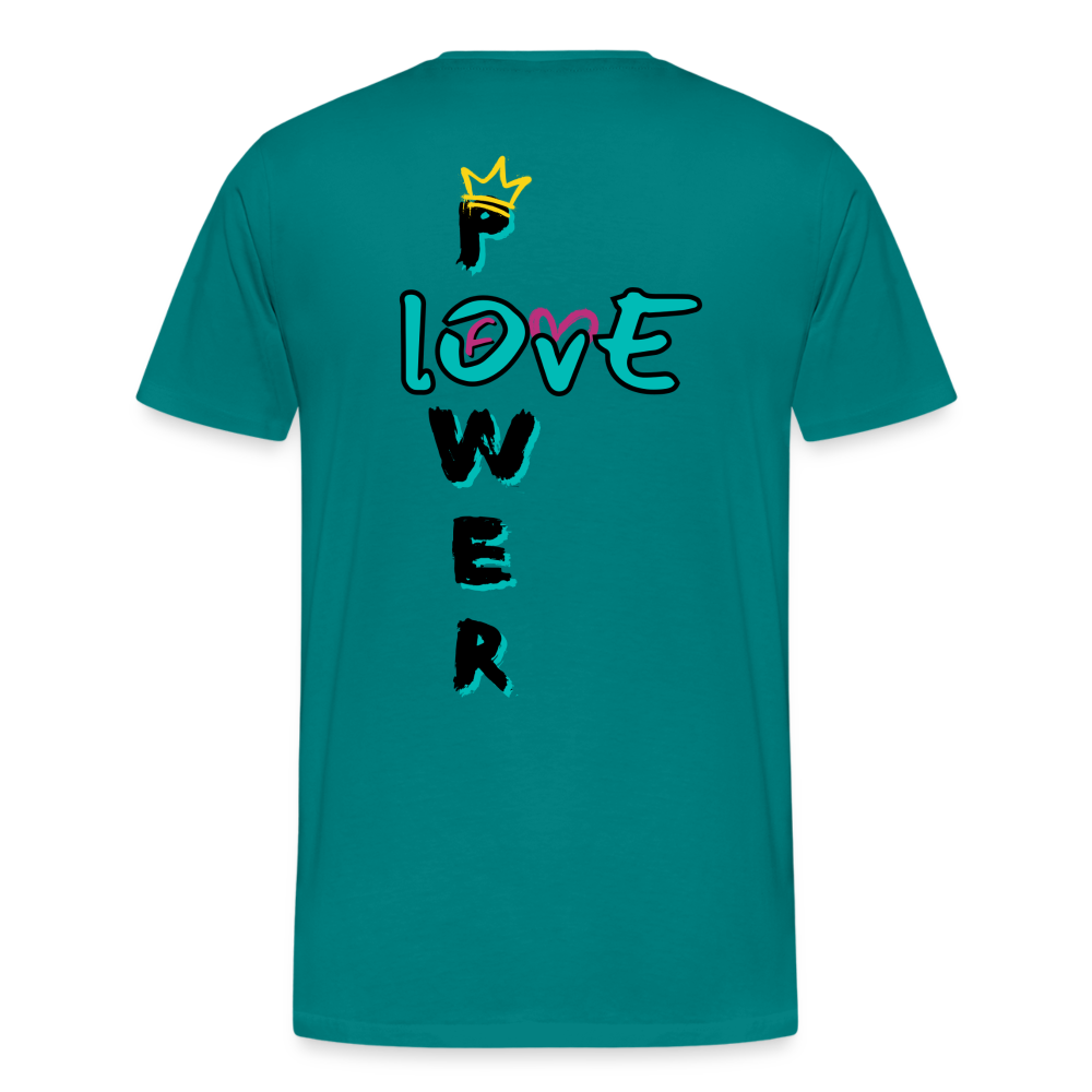 Power of Love - 2-Sided Men's Premium T-Shirt - teal