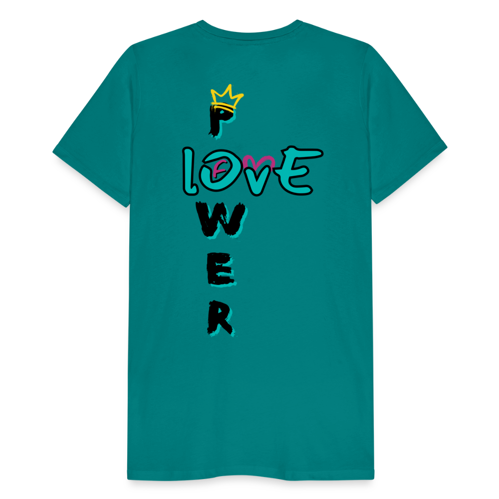 Power of Love - 2-Sided Men's Premium T-Shirt - teal