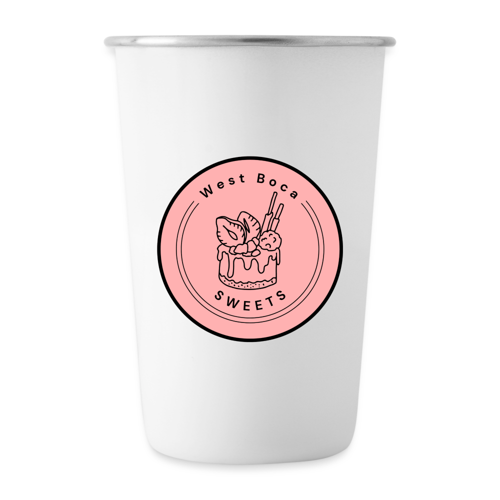 CUSTOM WBS: Stainless Steel Pint Cup - white