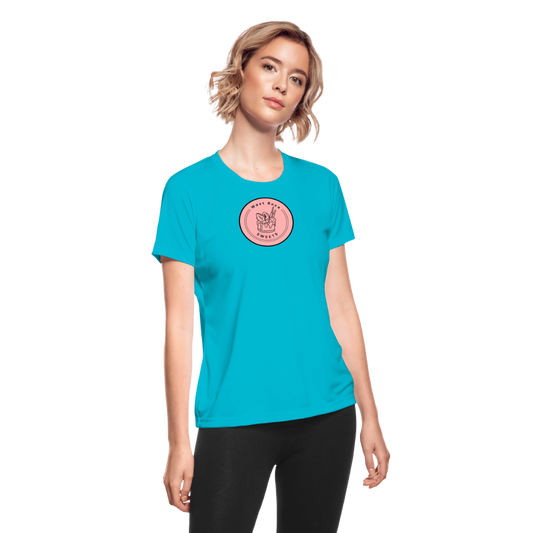 CUSTOM WBS: Women's Moisture Wicking Performance T-Shirt - turquoise