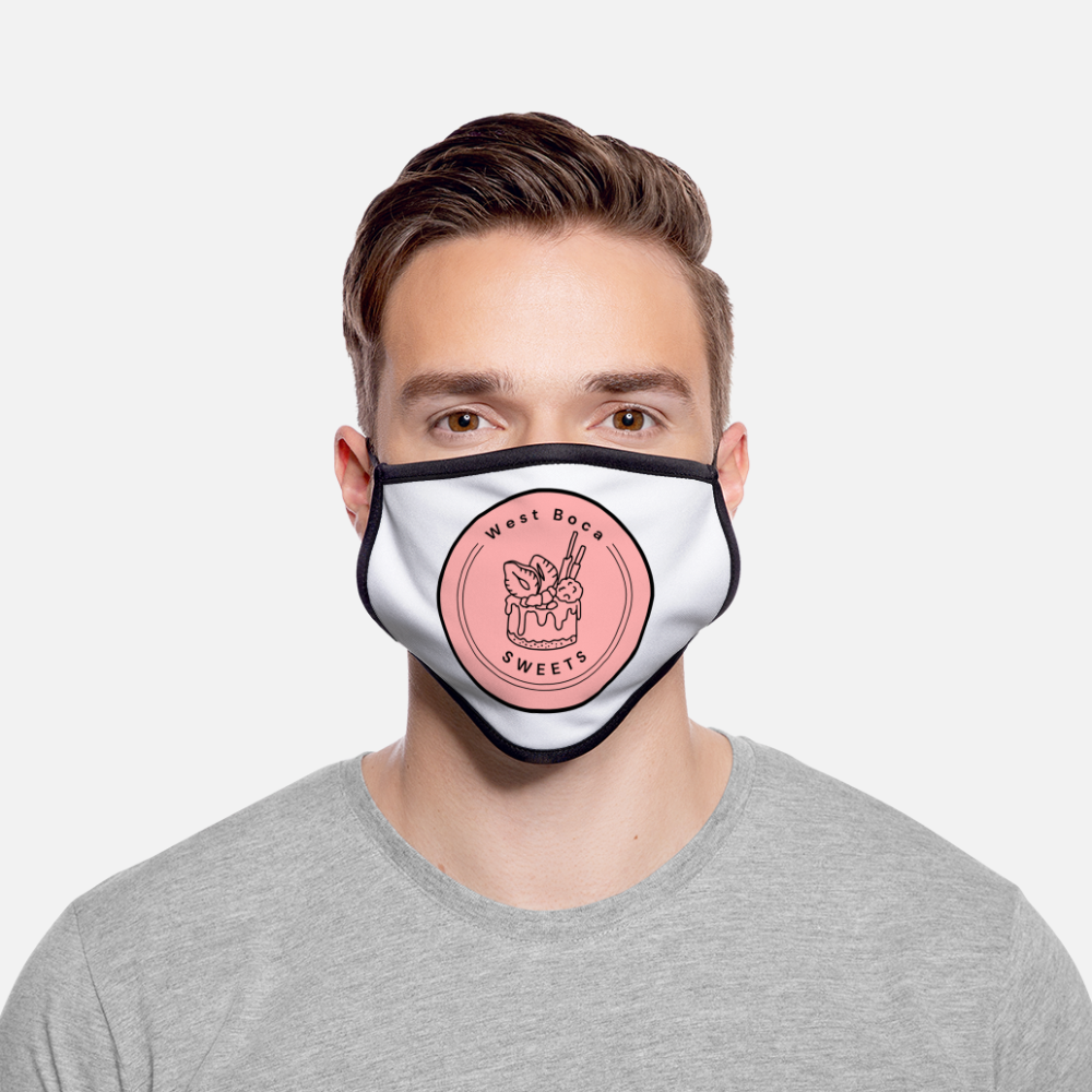 CUSTOM WBS: Adjustable Contrast Face Mask (Large) - white/black