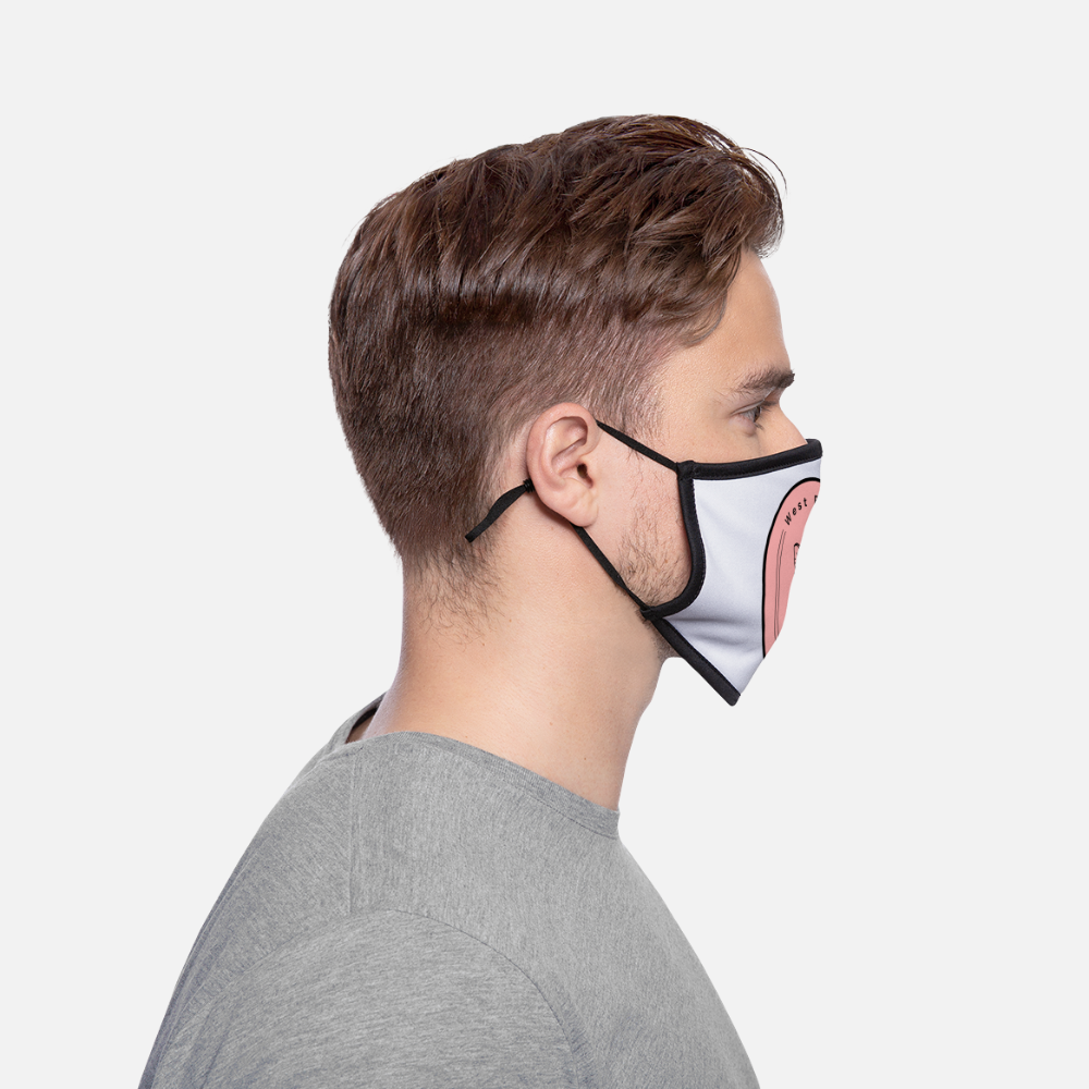 CUSTOM WBS: Adjustable Contrast Face Mask (Large) - white/black