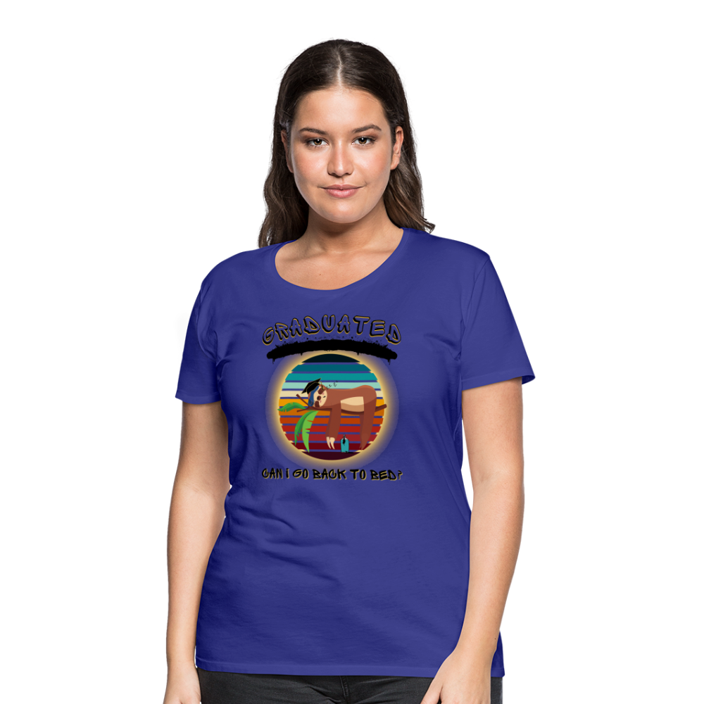 Grad Sloth Spray Paint: Women’s Premium T-Shirt - royal blue