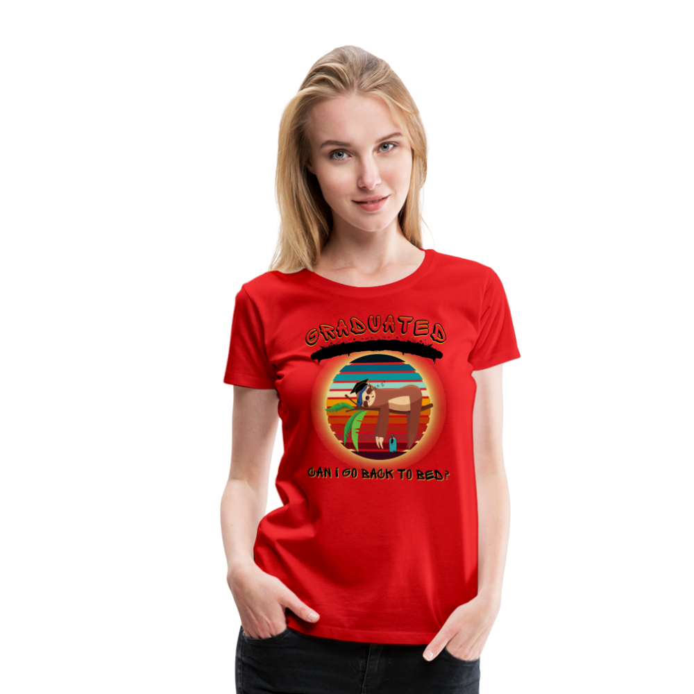 Grad Sloth Spray Paint: Women’s Premium T-Shirt - red