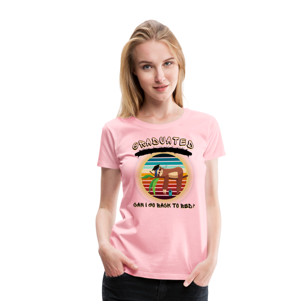 Grad Sloth Spray Paint: Women’s Premium T-Shirt - pink