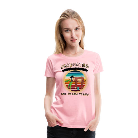 Grad Sloth Spray Paint: Women’s Premium T-Shirt - pink