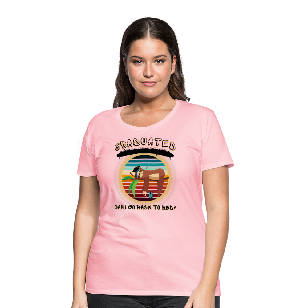 Grad Sloth Spray Paint: Women’s Premium T-Shirt - pink