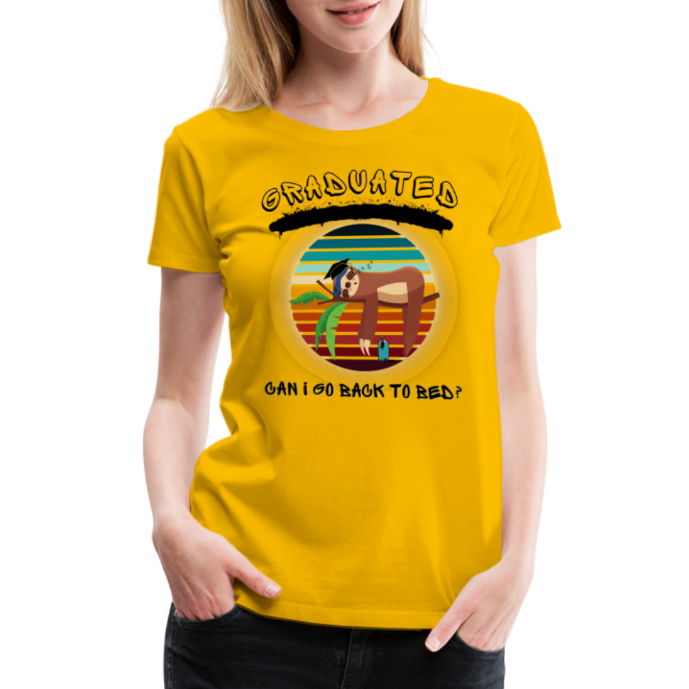 Grad Sloth Spray Paint: Women’s Premium T-Shirt - sun yellow