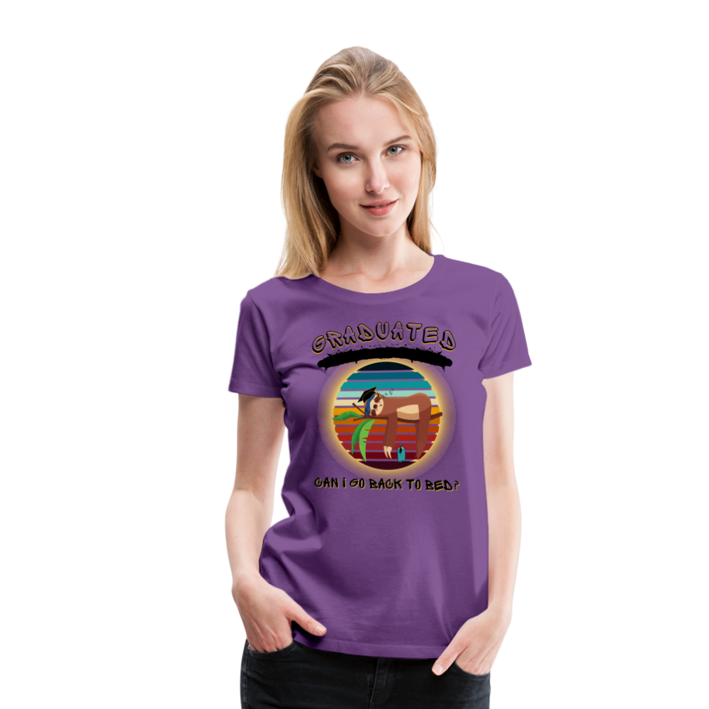 Grad Sloth Spray Paint: Women’s Premium T-Shirt - purple