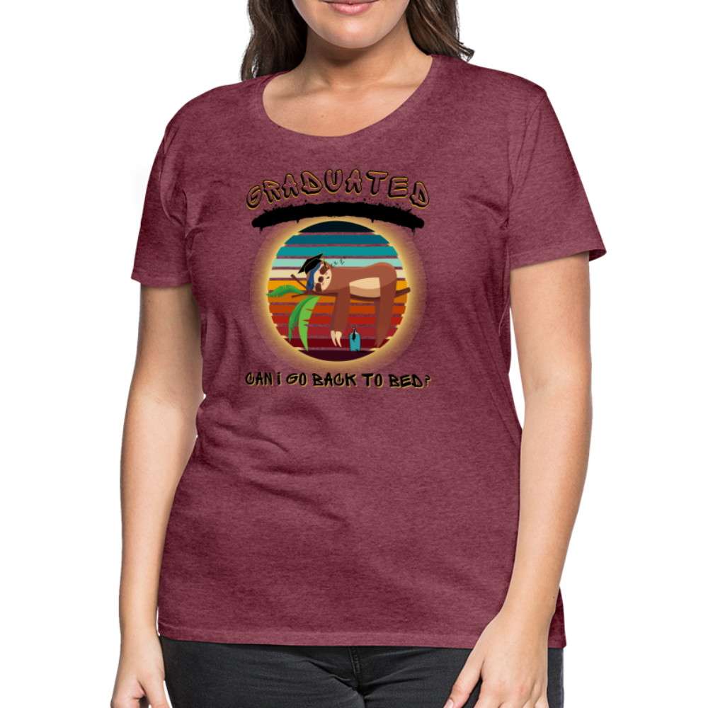 Grad Sloth Spray Paint: Women’s Premium T-Shirt - heather burgundy