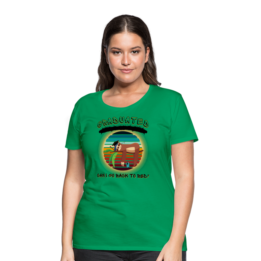 Grad Sloth Spray Paint: Women’s Premium T-Shirt - kelly green