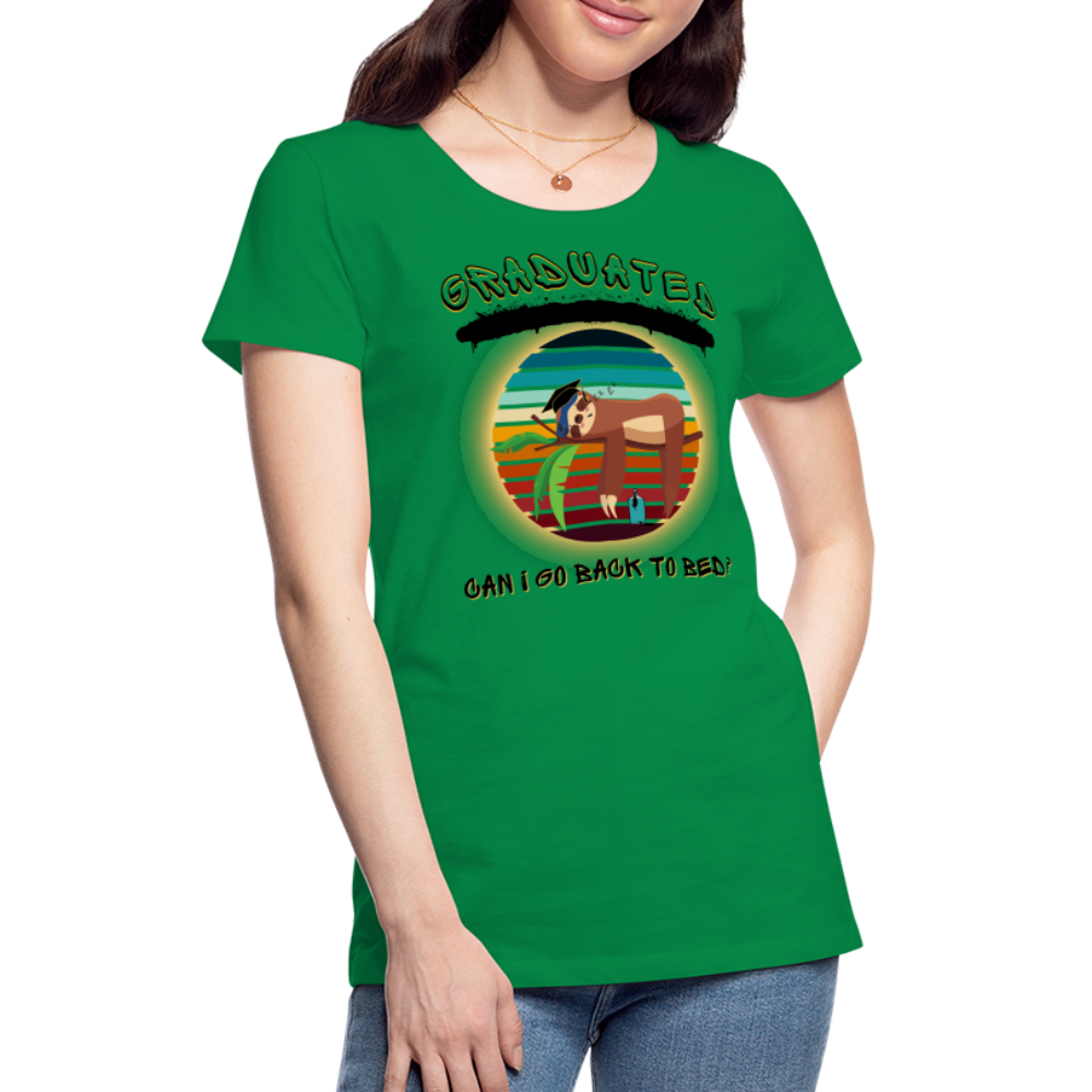 Grad Sloth Spray Paint: Women’s Premium T-Shirt - kelly green