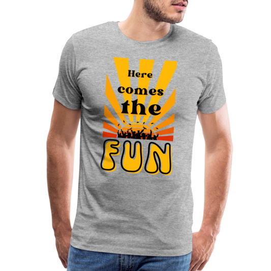 Here Comes the Fun Grad: Men's Premium T-Shirt - heather gray