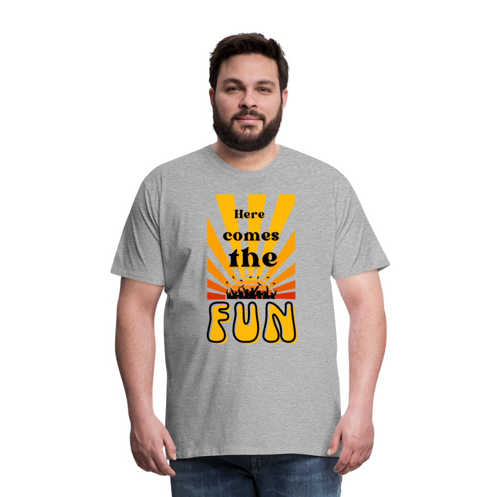 Here Comes the Fun Grad: Men's Premium T-Shirt - heather gray