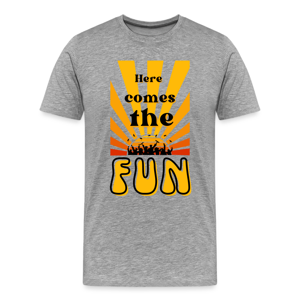 Here Comes the Fun Grad: Men's Premium T-Shirt - heather gray