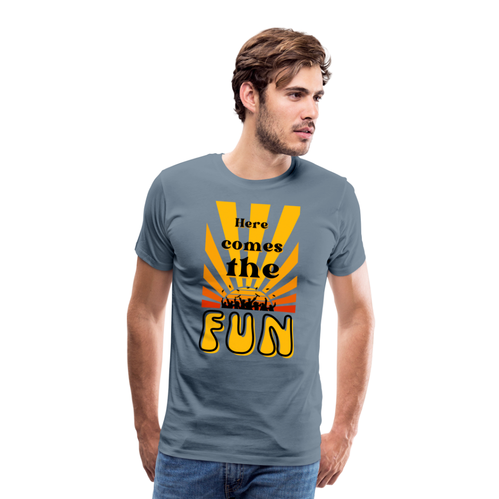 Here Comes the Fun Grad: Men's Premium T-Shirt - steel blue