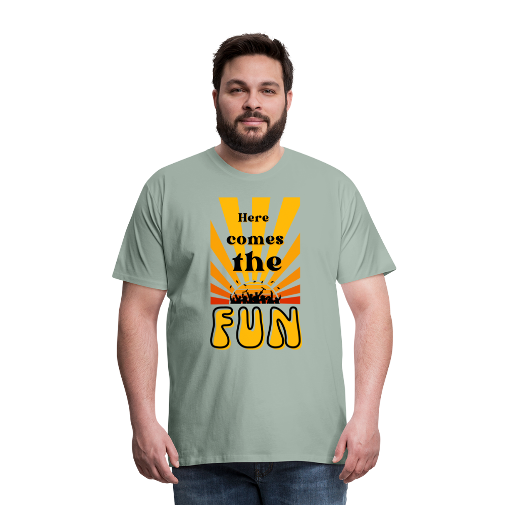 Here Comes the Fun Grad: Men's Premium T-Shirt - steel green