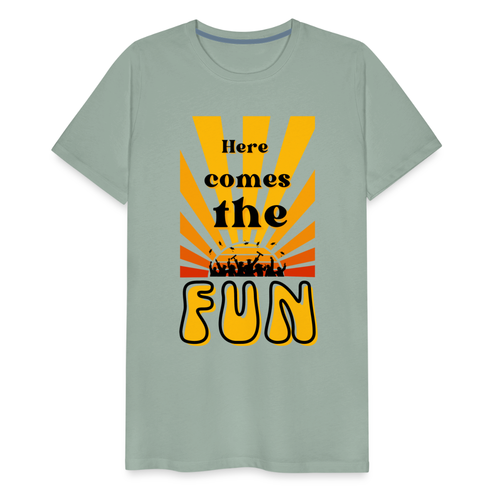 Here Comes the Fun Grad: Men's Premium T-Shirt - steel green