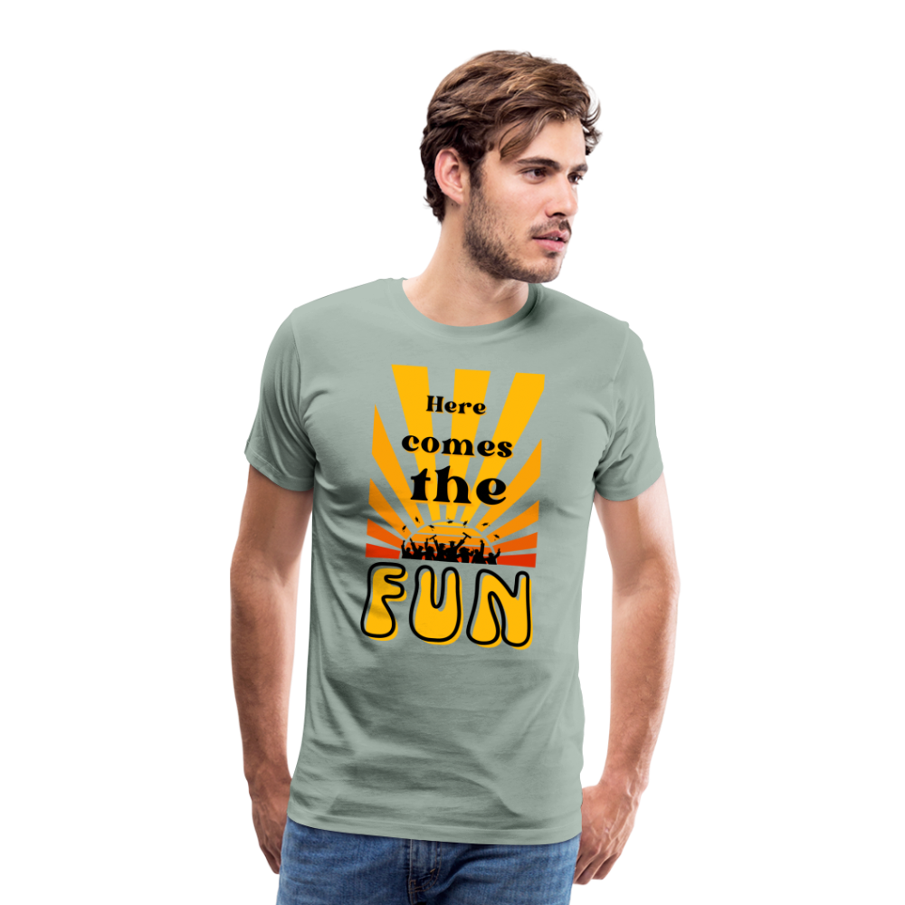 Here Comes the Fun Grad: Men's Premium T-Shirt - steel green