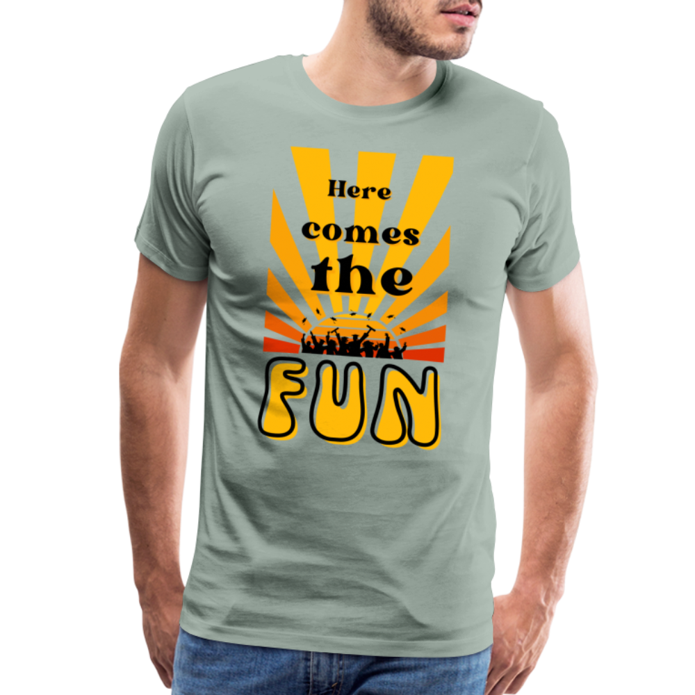 Here Comes the Fun Grad: Men's Premium T-Shirt - steel green