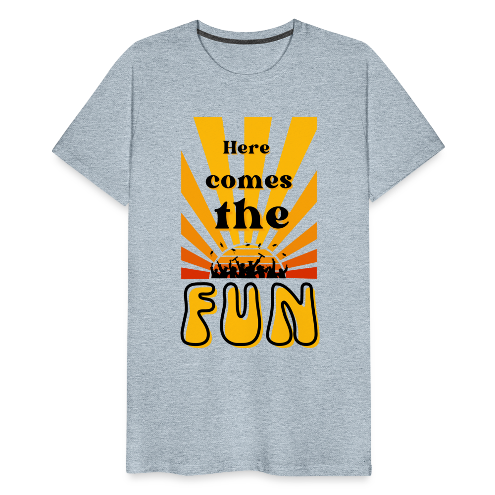 Here Comes the Fun Grad: Men's Premium T-Shirt - heather ice blue