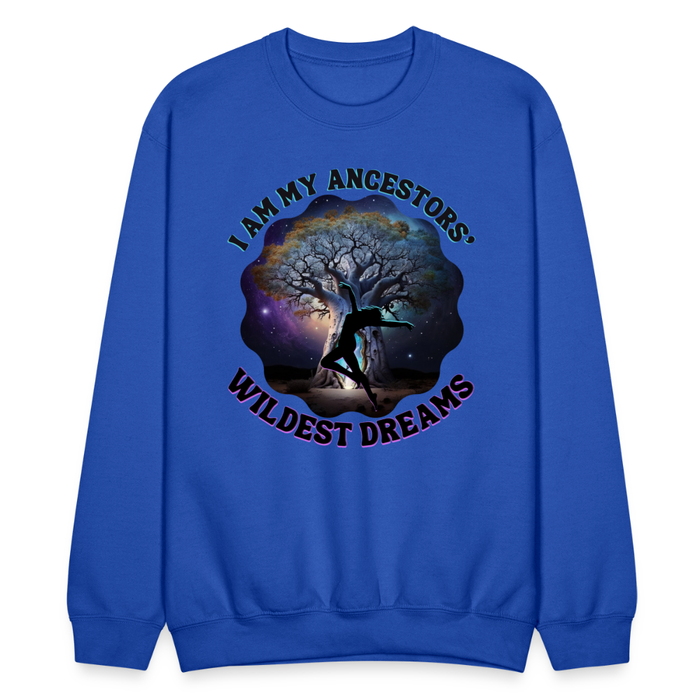 Ancestors Wildest Dreams: Crewneck Sweatshirt - royal blue