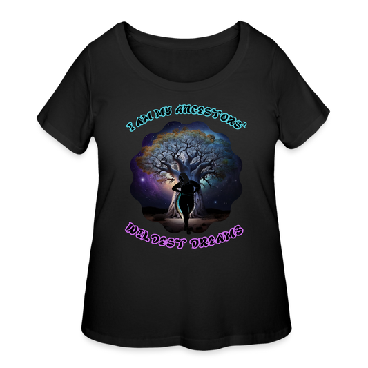 Ancestor's Wildest Dreams - Women’s Curvy T-Shirt - black