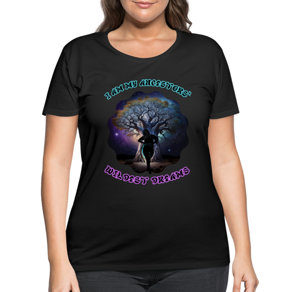 Ancestor's Wildest Dreams - Women’s Curvy T-Shirt - black