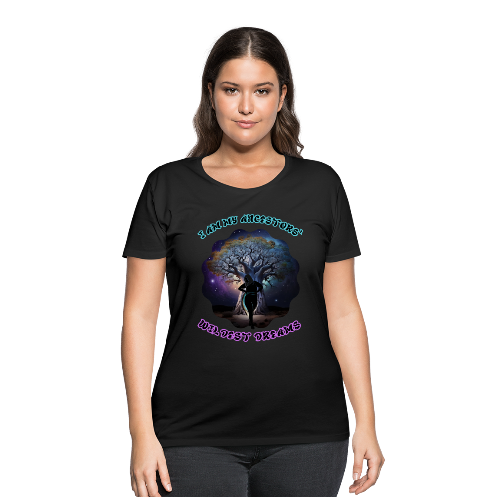 Ancestor's Wildest Dreams - Women’s Curvy T-Shirt - black