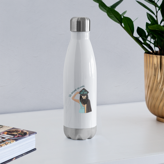 She Believed - Insulated Stainless Steel Water Bottle - white