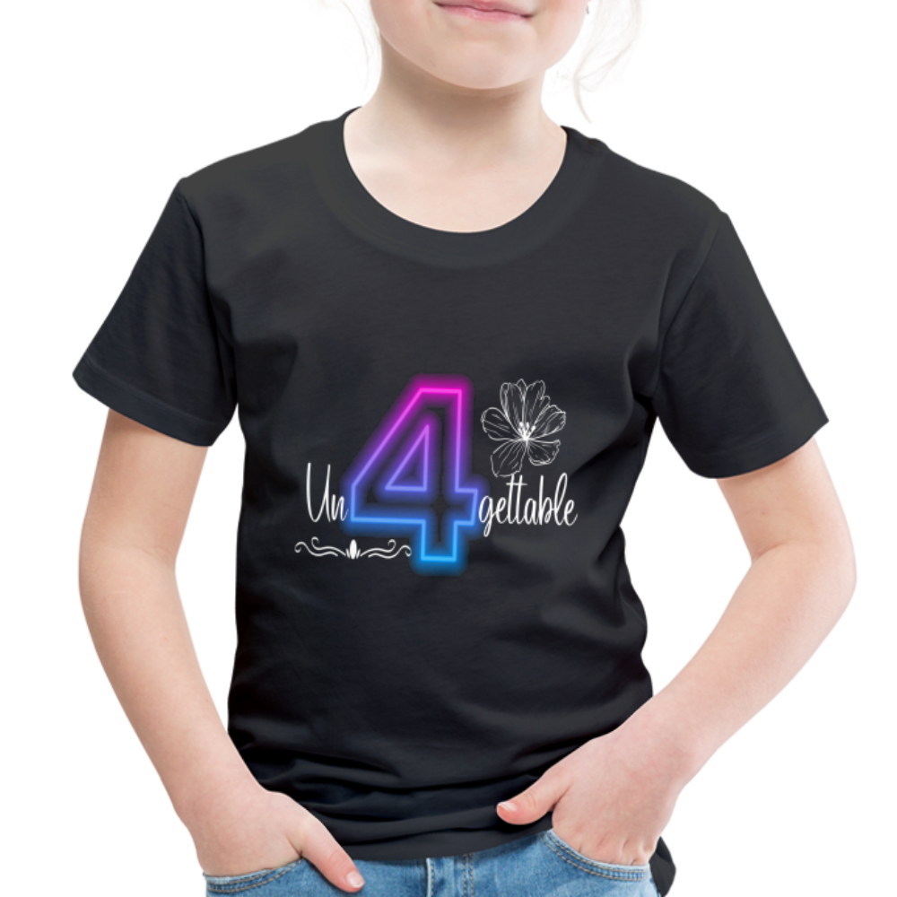 Un4gettable 4 Yr Old Birthday - Toddler Premium T-Shirt - black