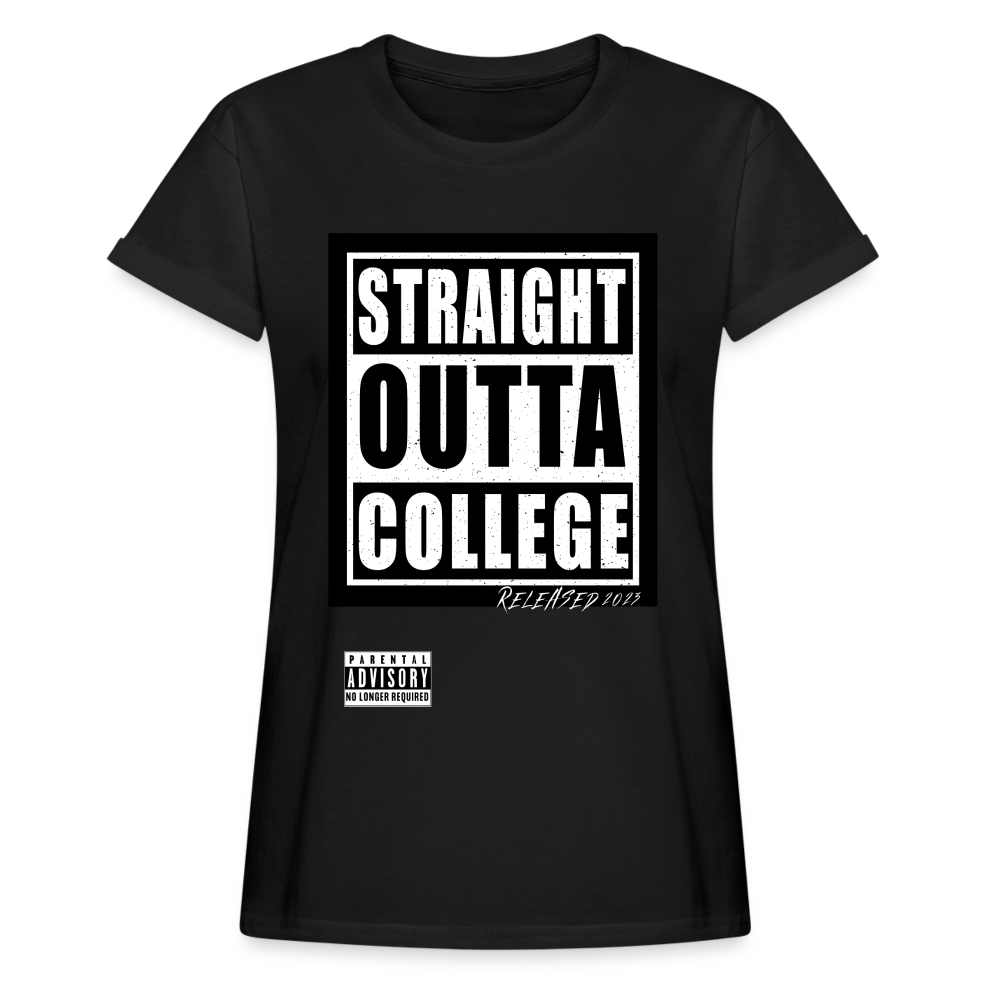 Straight Outta College - Women's Relaxed Fit T-Shirt - black