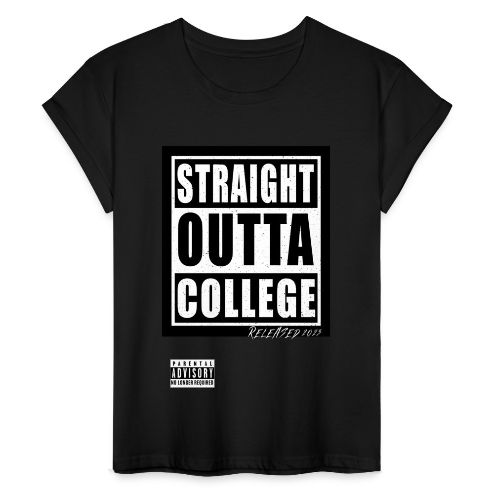 Straight Outta College - Women's Relaxed Fit T-Shirt - black