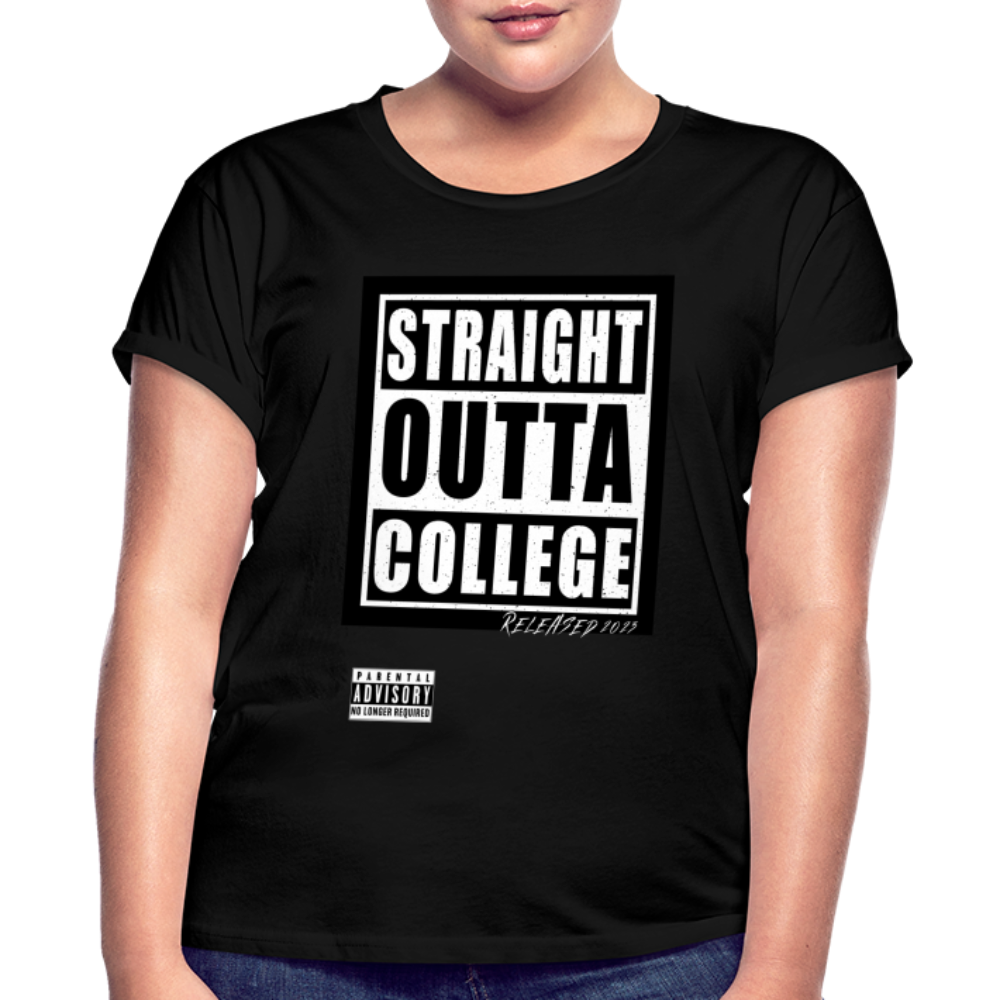 Straight Outta College - Women's Relaxed Fit T-Shirt - black