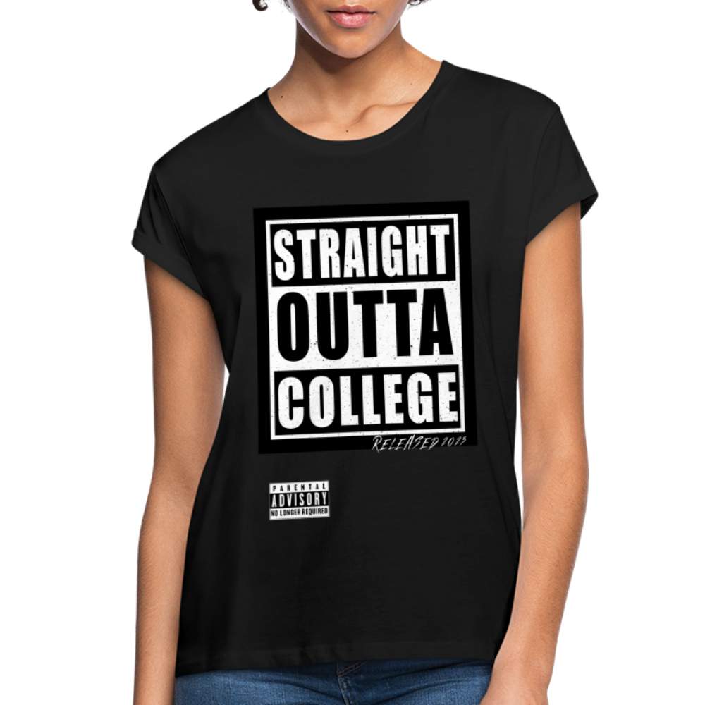 Straight Outta College - Women's Relaxed Fit T-Shirt - black