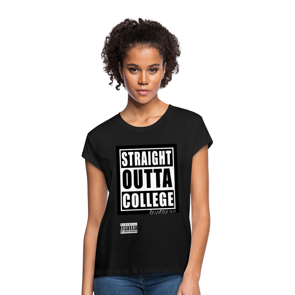 Straight Outta College - Women's Relaxed Fit T-Shirt - black