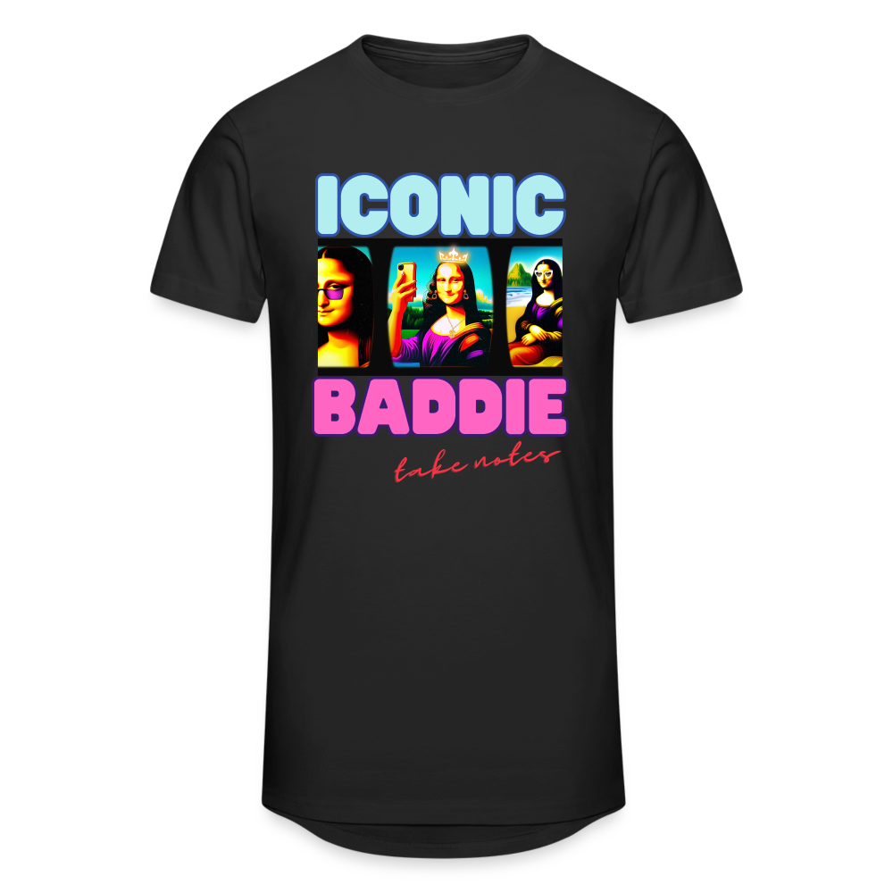 Iconic Baddie: Unisex Long Body Urban Tee | Canvas - black