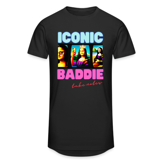 Iconic Baddie: Unisex Long Body Urban Tee | Canvas - black